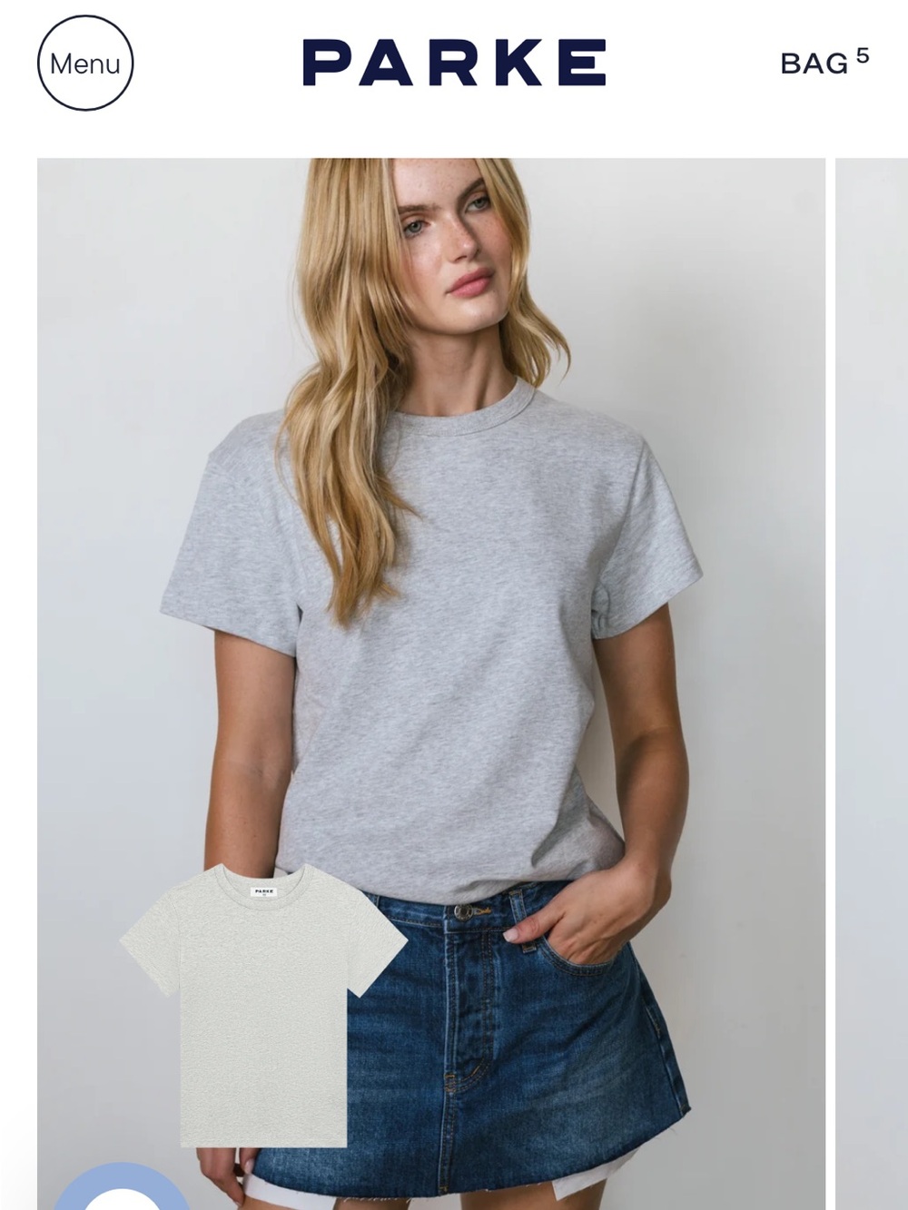 Parke Classic Crewneck Tee in Heather Gray - Women's Top